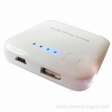 Power Bank, 2,000mAh Capacity, LED Torch, 4 Level Power Indicators, Polymer Battery